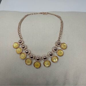 Source Unknown Gold Necklace with Yellow Accents